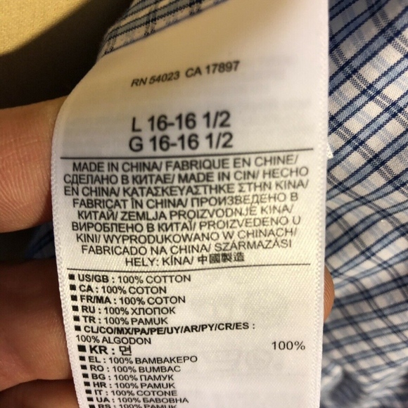 Banana Republic Slim Fit Non Iron Blue Check Shirt - Picture 3 of 3